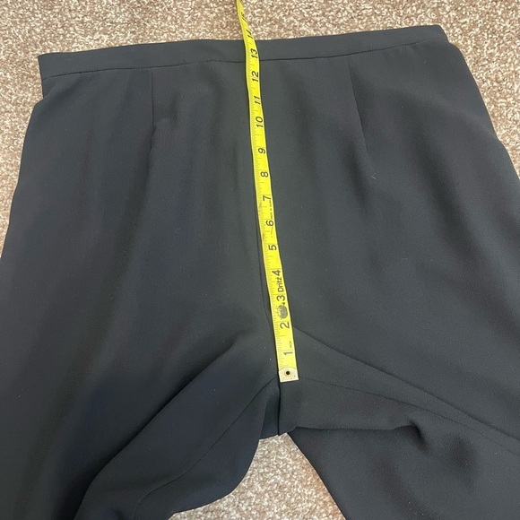 Drapers & Damons -Sz 16 Exquisite Black Crepe Wide-Leg Palazzo Pants Lux Fabric - Picture 7 of 13